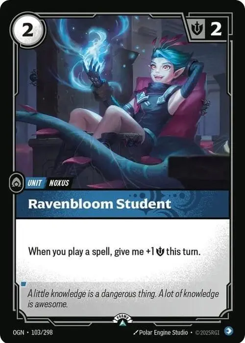 Ravenbloom Student - Riftbound Organized Play Promotional Cards (Opp) 1