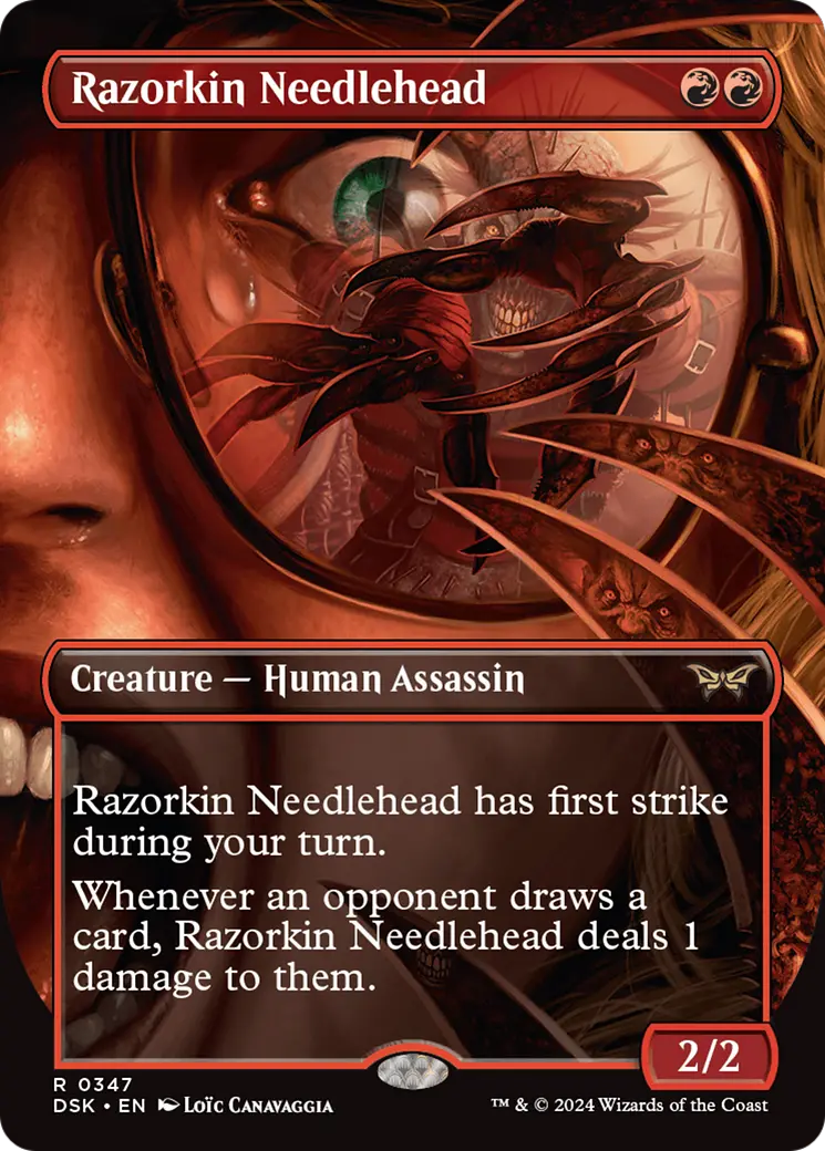Razorkin Needlehead (Borderless) [Duskmourn: House Of Horror] 1