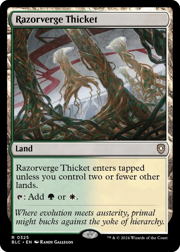 Razorverge Thicket [Bloomburrow Commander] 1