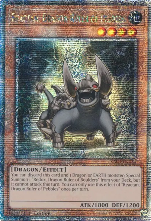 Reactan, Dragon Ruler Of Pebbles (Quarter Century Secret Rare) [Ra03-En254] Quarter Century Secret Rare 1