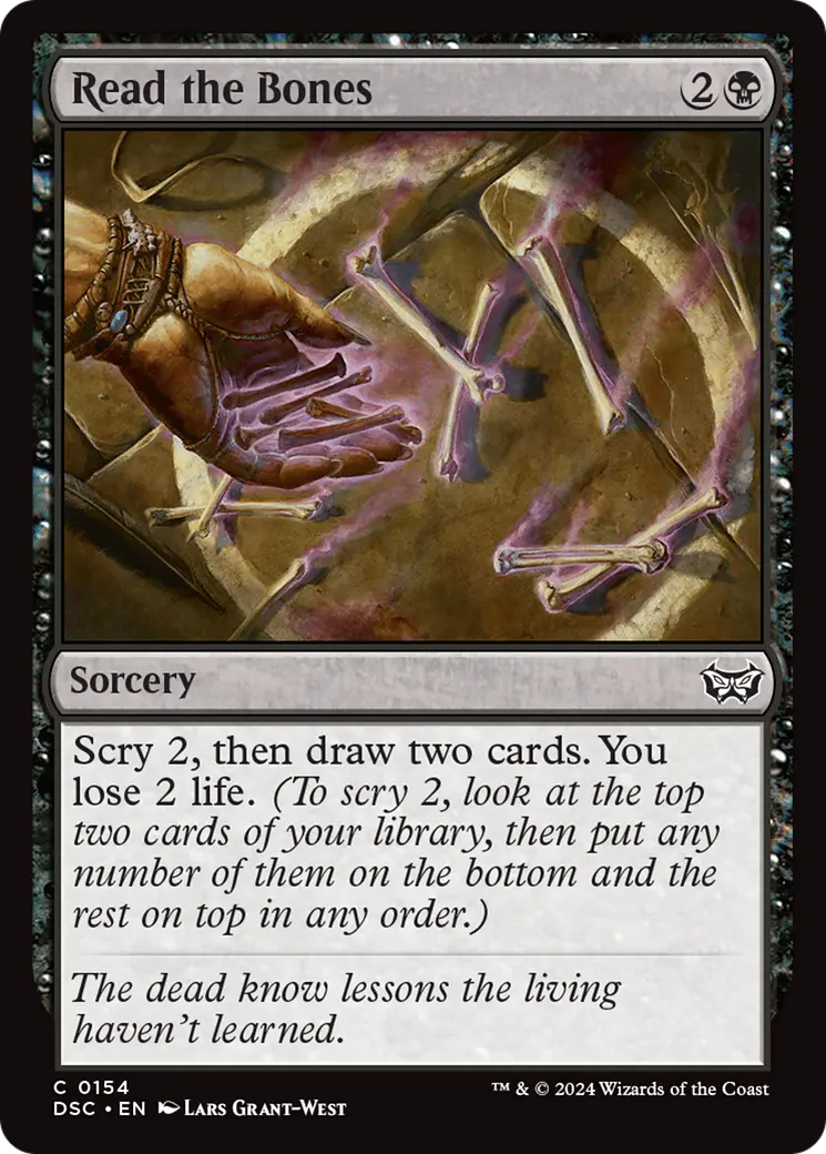 Read The Bones [Duskmourn: House Of Horror Commander] 1