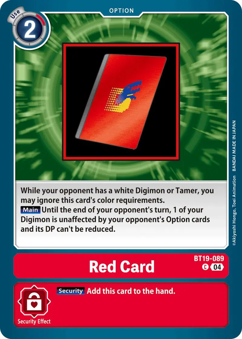 Red Card [Bt19-089] [Release Special Booster Ver.2.5] 1