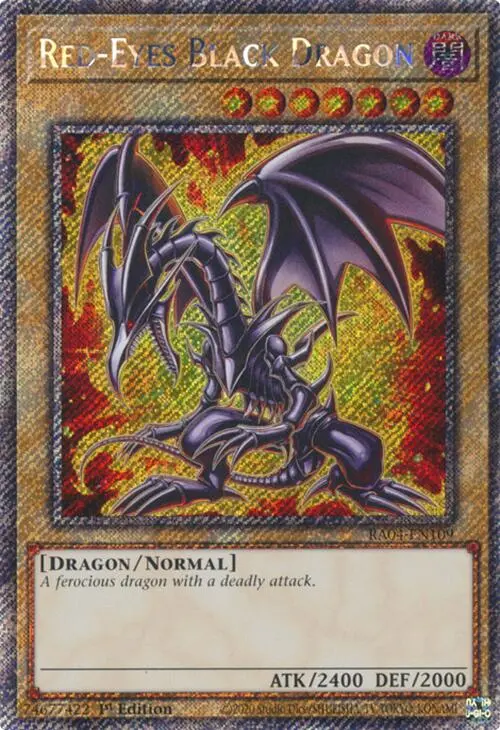 Red-Eyes Black Dragon (7Th Art) [Ra04-En109] Platinum Secret Rare 1