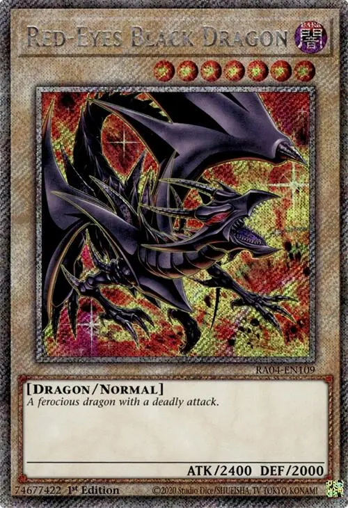 Red-Eyes Black Dragon (8Th Art) [Ra04-En109] Platinum Secret Rare 1