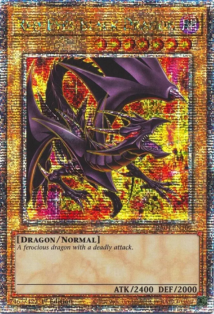 Red-Eyes Black Dragon (8Th Art) [Ra04-En109] Quarter Century Secret Rare 1