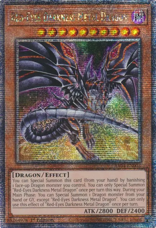 Red-Eyes Darkness Metal Dragon (Alternate Art) [Ra04-En003] Quarter Century Secret Rare 1