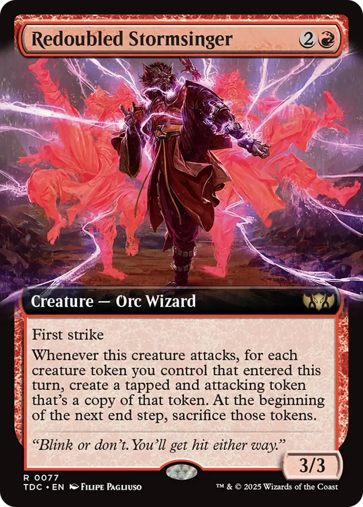 Redoubled Stormsinger (Extended Art) [Tarkir: Dragonstorm Commander] 1