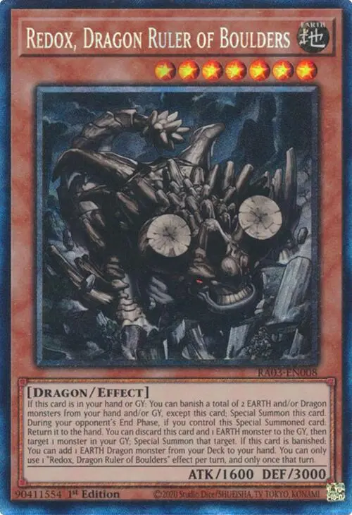 Redox, Dragon Ruler Of Boulders (Cr) [Ra03-En008] Prismatic Collector's Rare 1