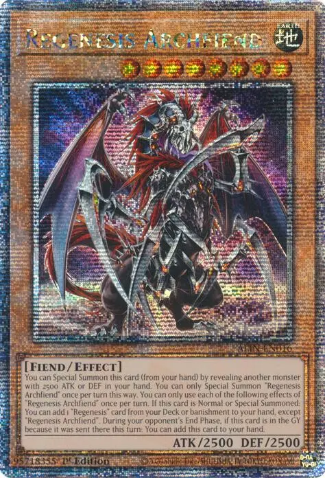 Regenesis Archfiend [Alin-En016] Quarter Century Secret Rare 1