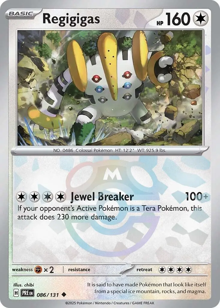 Regigigas (086/131) (Master Ball Pattern) [Scarlet & Violet: Prismatic Evolutions] 1