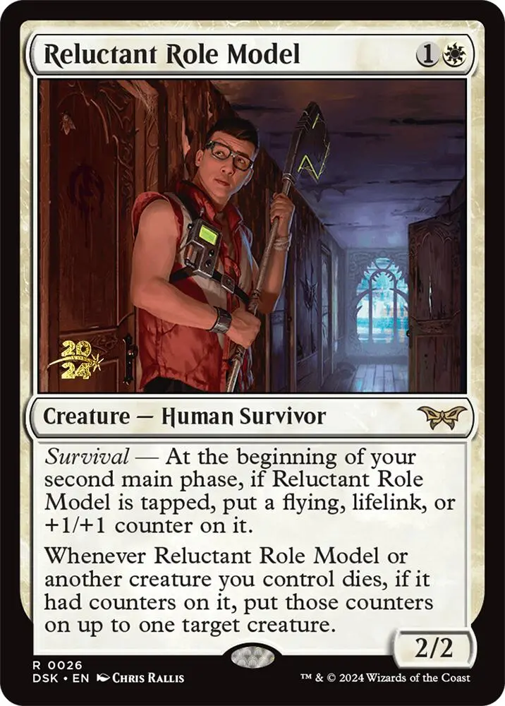 Reluctant Role Model (0026) [Duskmourn: House Of Horror Prerelease Promos] 1