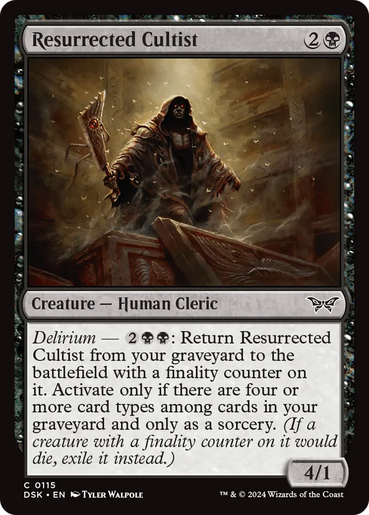 Resurrected Cultist [Duskmourn: House Of Horror] 1