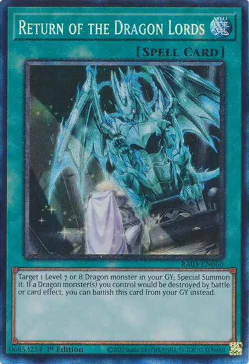 Return Of The Dragon Lords (Cr) [Ra03-En060] Prismatic Collector's Rare 1