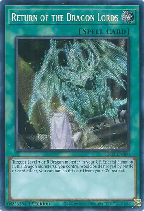 Return Of The Dragon Lords (Secret Rare) [Ra03-En060] Secret Rare 1