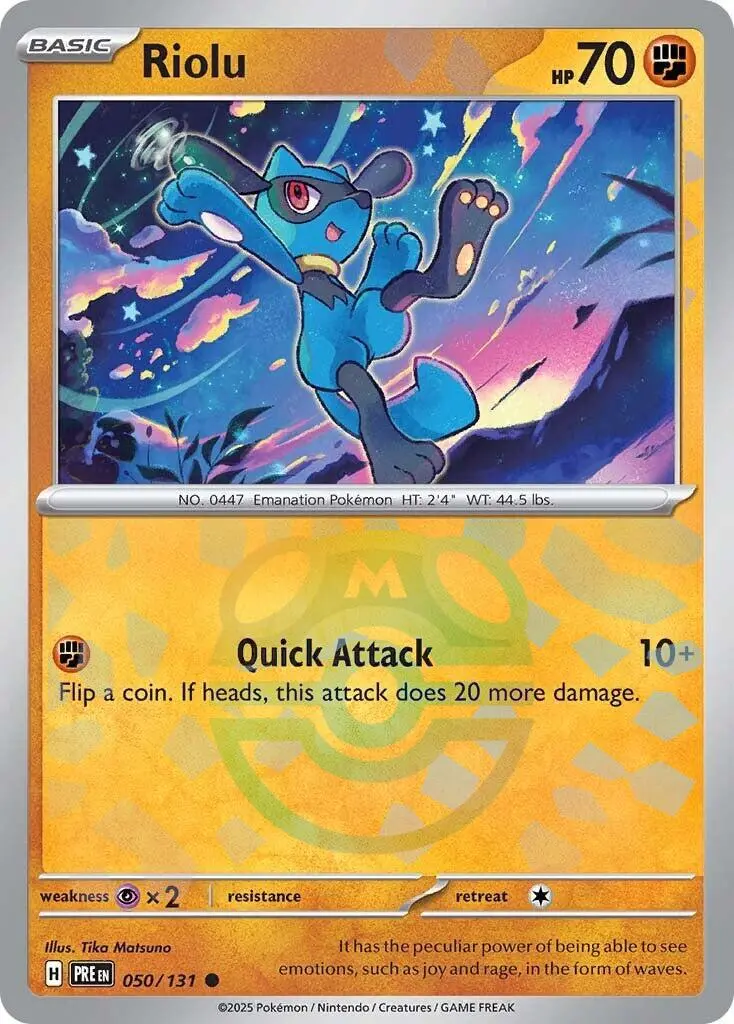 Riolu (050/131) (Master Ball Pattern) [Scarlet & Violet: Prismatic Evolutions] 1