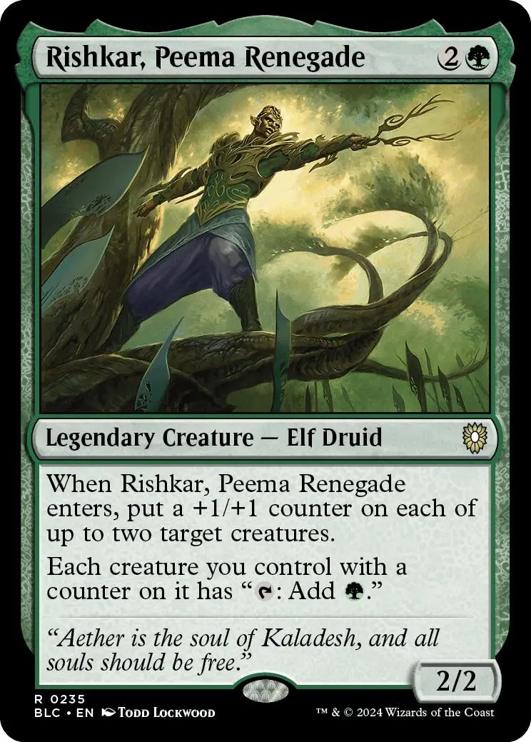 Rishkar, Peema Renegade [Bloomburrow Commander] 1
