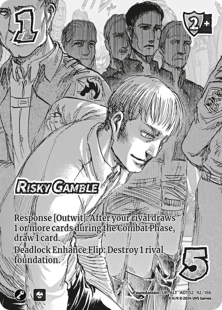 Risky Gamble (Alternate Art) - Attack On Titan: Origins Of Power (Aot02) 1