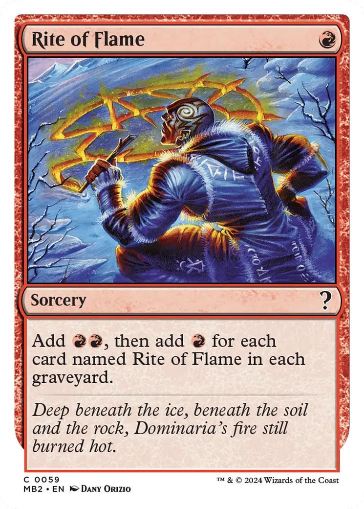 Rite Of Flame (White Border) [Mystery Booster 2] 1