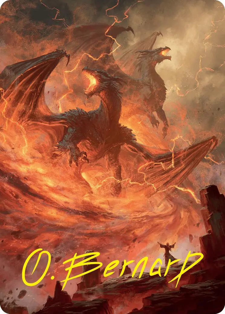 Rite Of The Dragoncaller Art Card (38/54) (Gold-Stamped Signature) [Foundations Art Series] 1