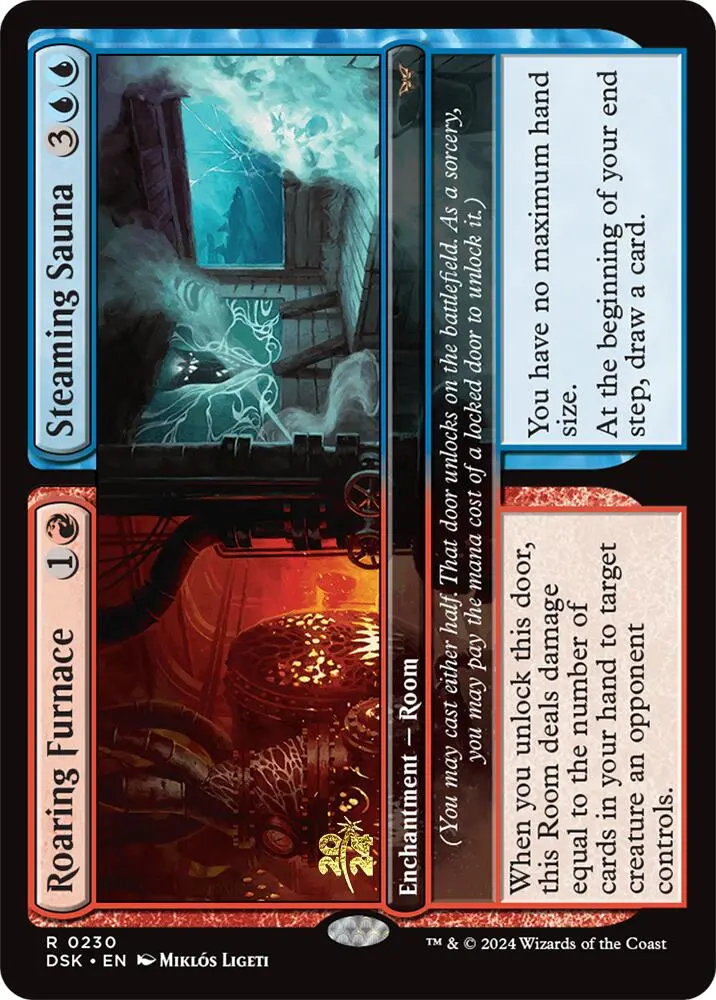 Roaring Furnace // Steaming Sauna [Duskmourn: House Of Horror Prerelease Promos] 1