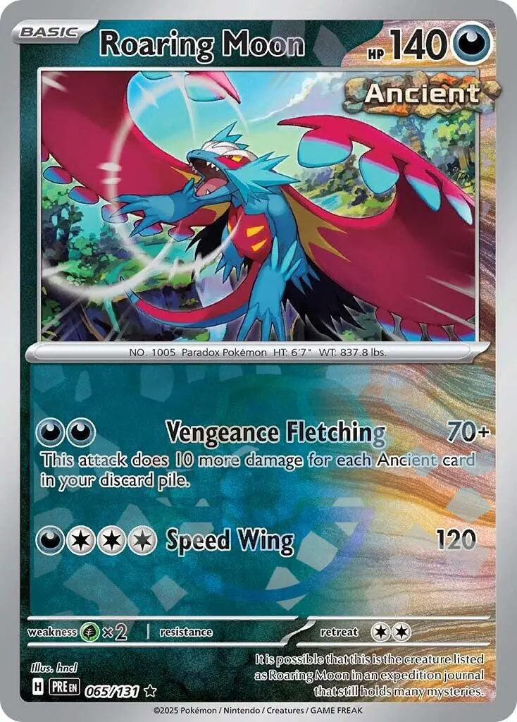 Roaring Moon (065/131) (Master Ball Pattern) [Scarlet & Violet: Prismatic Evolutions] 1