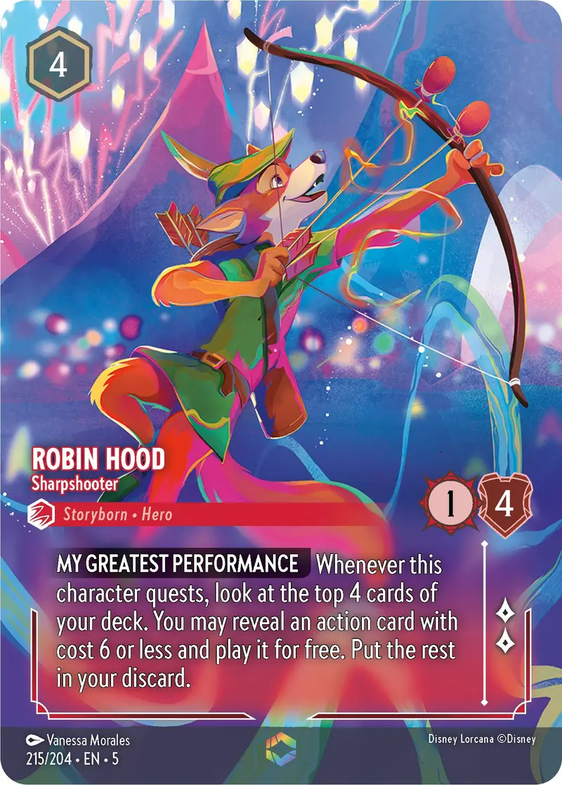 Robin Hood - Sharpshooter (Enchanted) (215/204) [Shimmering Skies] 1