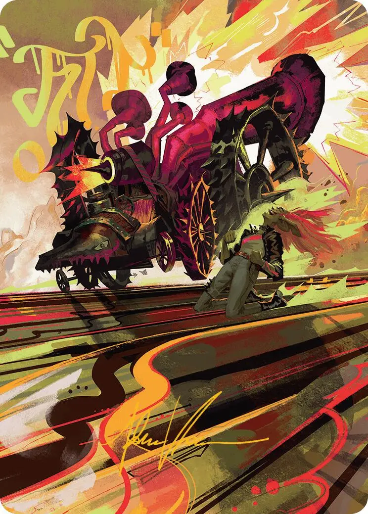 Rocketeer Boostbuggy Art Card (Gold-Stamped Signature) [Aetherdrift Art Series] 1
