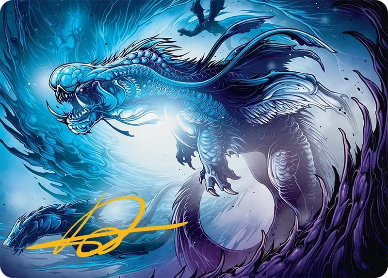 Roiling Dragonstorm Art Card (33/54) (Gold-Stamped Signature) [Tarkir: Dragonstorm Art Series] 1