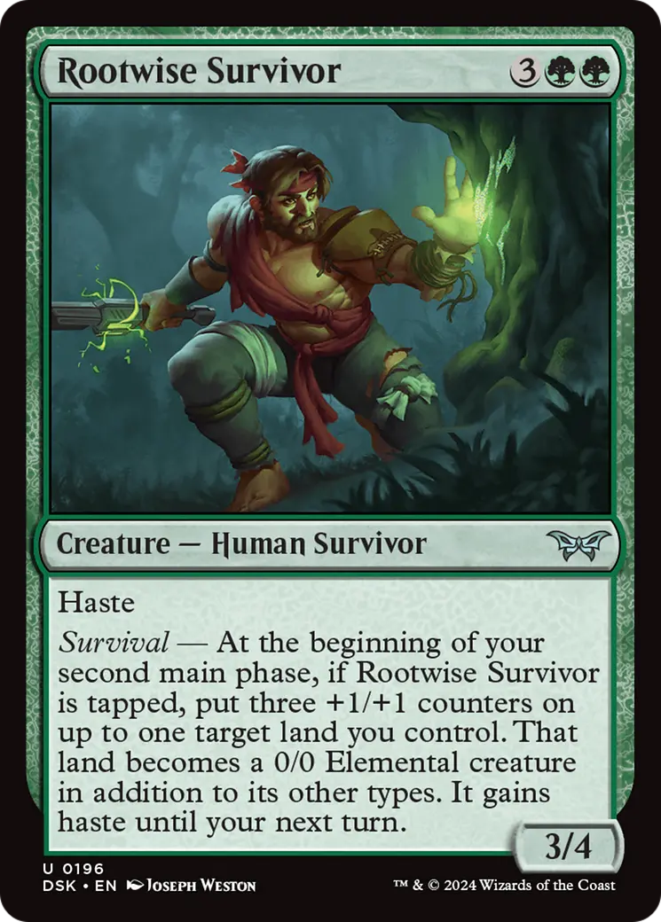 Rootwise Survivor [Duskmourn: House Of Horror] 1