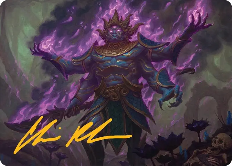 Rot-Curse Rakshasa Art Card (13/54) (Gold-Stamped Signature) [Tarkir: Dragonstorm Art Series] 1