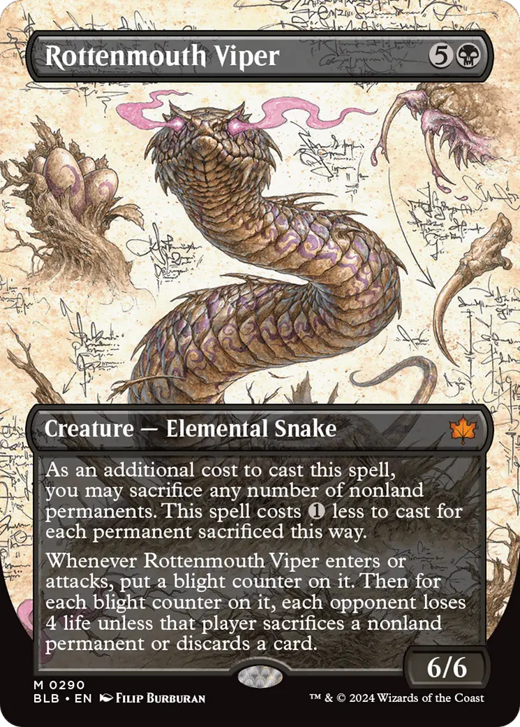 Rottenmouth Viper (Borderless) [Bloomburrow] 1