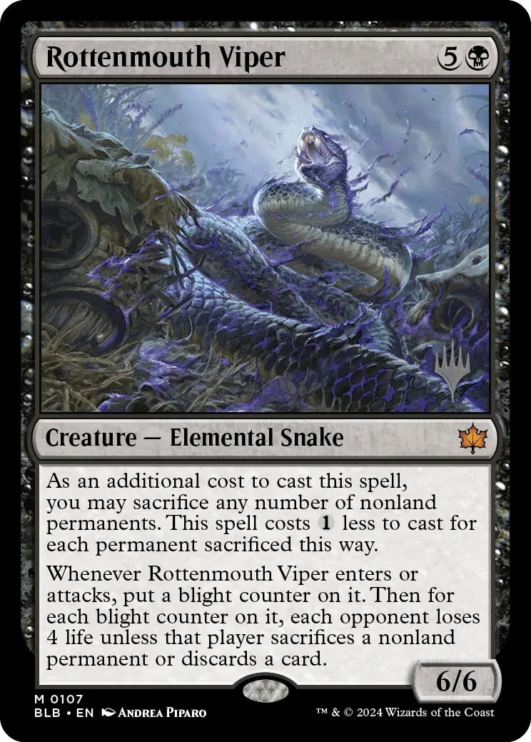 Rottenmouth Viper (Promo Pack) [Bloomburrow Promos] 1
