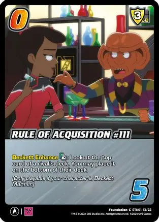 Rule Of Acquisition #111 - Stk01 13/22 - C 1