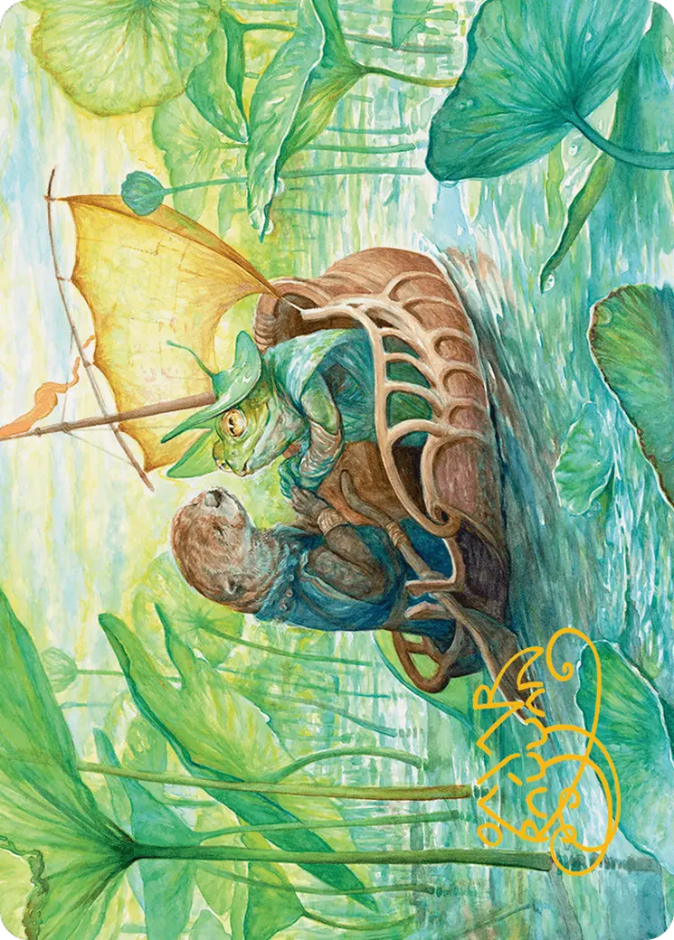 Run Away Together Art Card (Gold-Stamped Signature) [Bloomburrow Art Series] 1