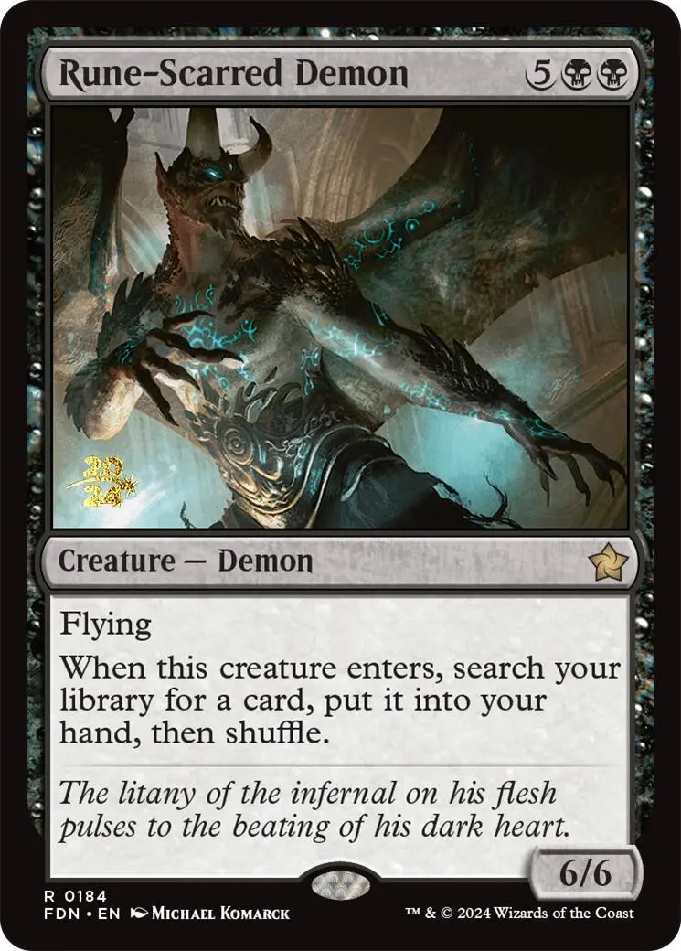 Rune-Scarred Demon [Foundations Prerelease Promos] 1