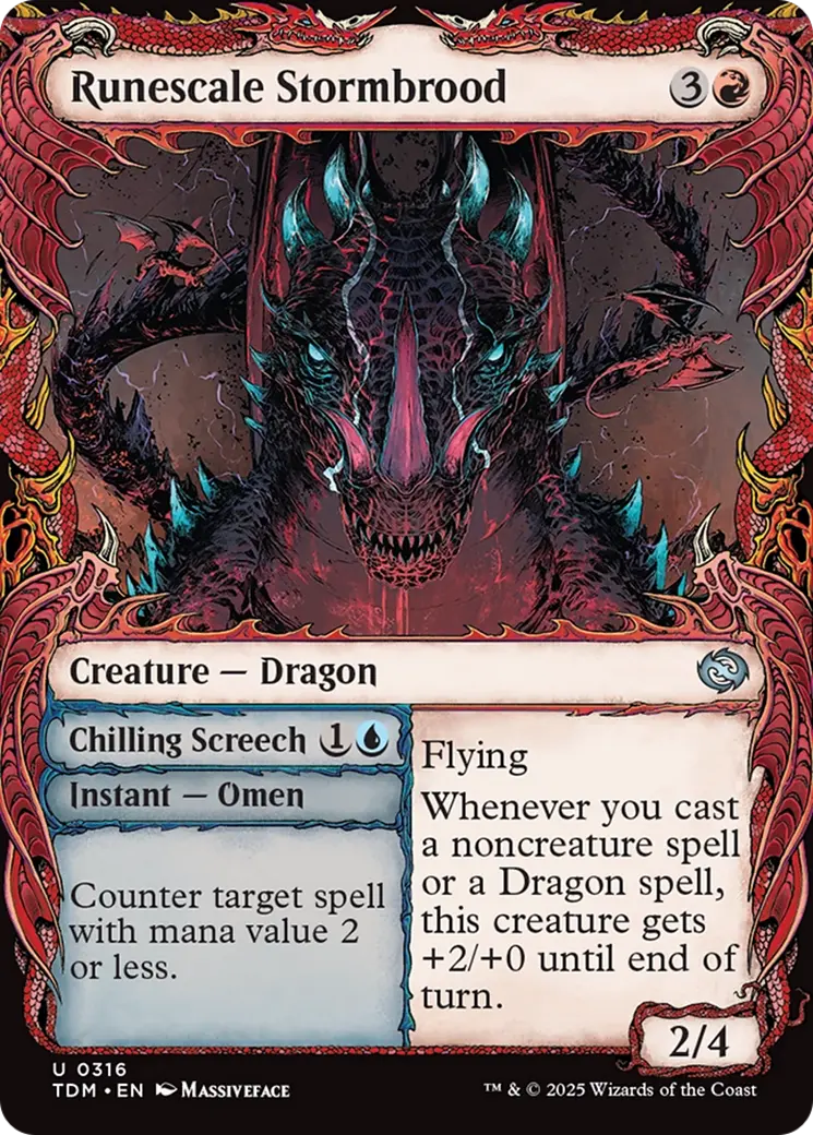Runescale Stormbrood (Showcase) [Tarkir: Dragonstorm] 1