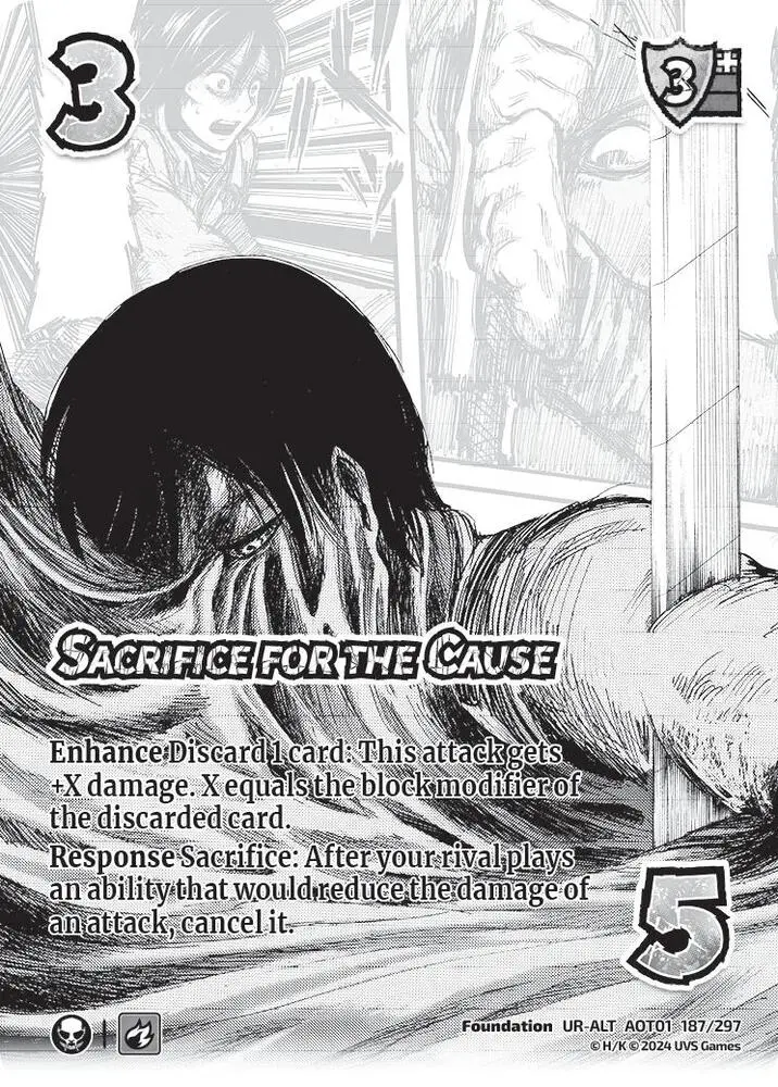 Sacrifice For The Cause (Alternate Art) - Attack On Titan: Battle For Humanity (Aot1) 1