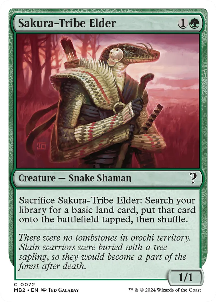 Sakura-Tribe Elder (White Border) [Mystery Booster 2] 1