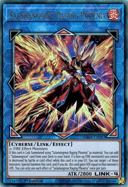 Salamangreat Raging Phoenix [Ra04-En083] Prismatic Ultimate Rare 1
