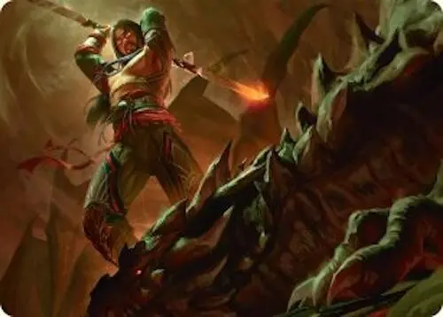 Sarkhan's Resolve Art Card (18/54) [Tarkir: Dragonstorm Art Series] 1
