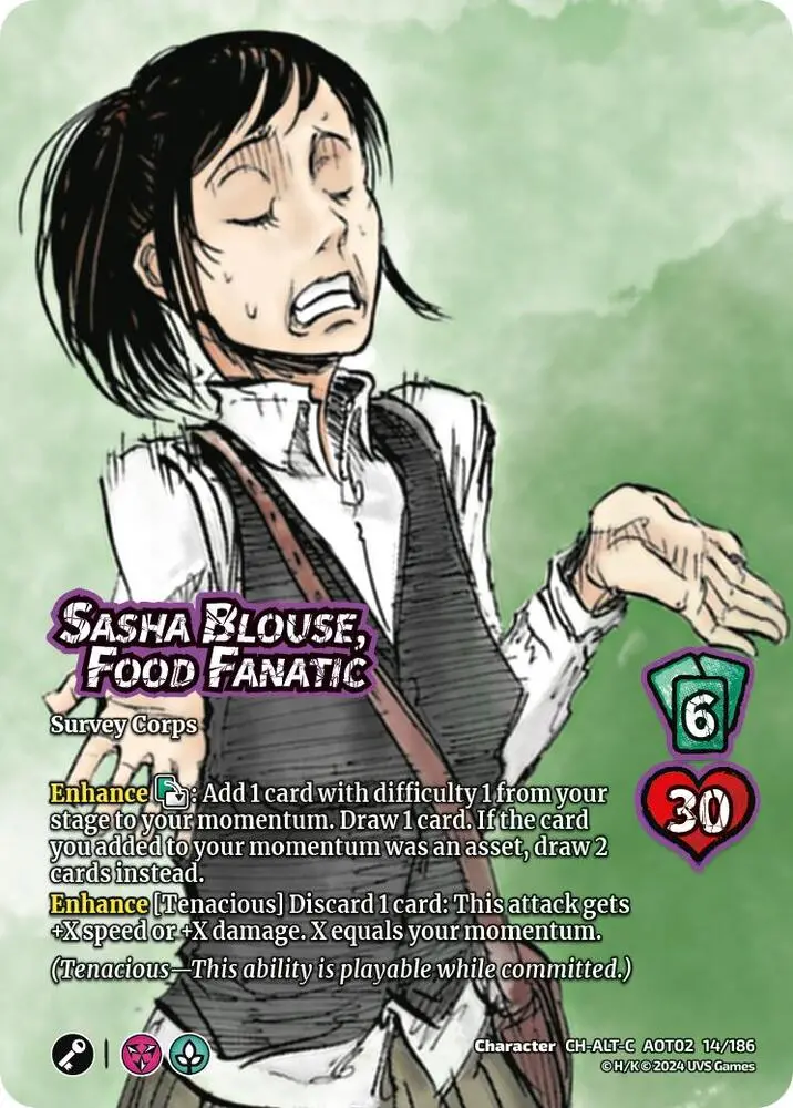 Sasha Blouse, Food Fanatic (Alternate Art) - Attack On Titan: Origins Of Power (Aot02) 1