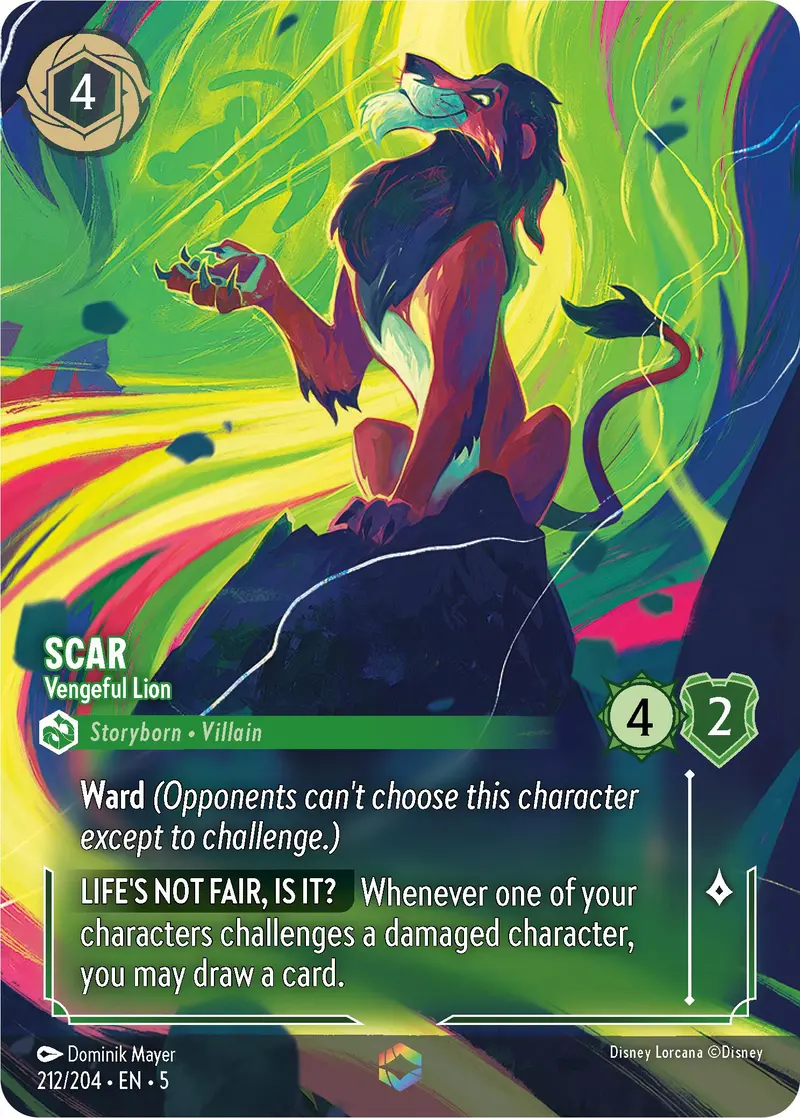 Scar - Vengeful Lion (Enchanted) (212/204) [Shimmering Skies] 1