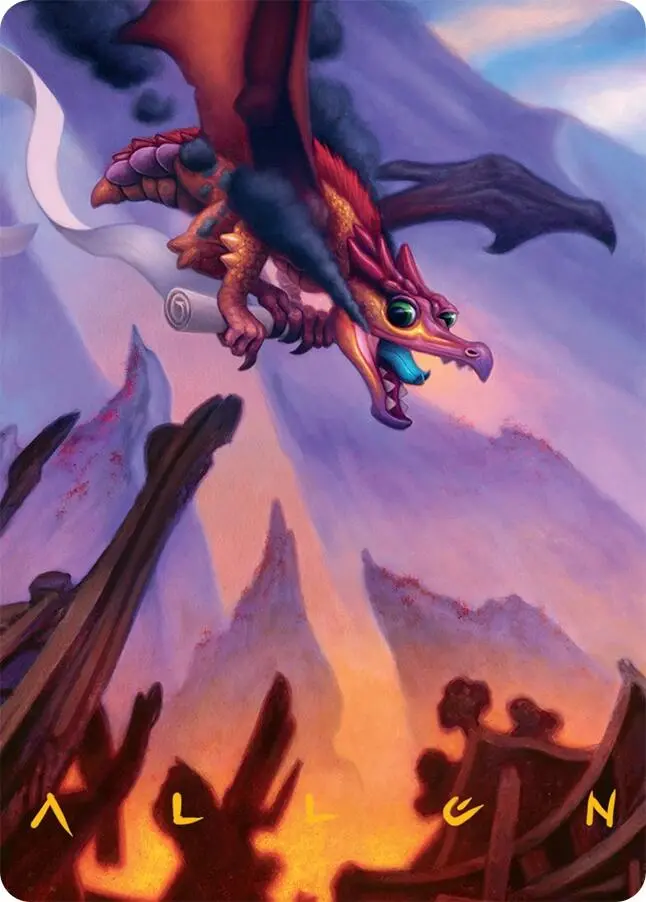 Scavenger Regent Art Card (45/54) (Gold-Stamped Signature) [Tarkir: Dragonstorm Art Series] 1
