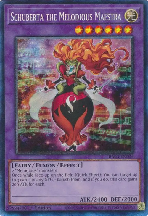 Schuberta The Melodious Maestra (Cr) [Ra03-En034] Prismatic Collector's Rare 1