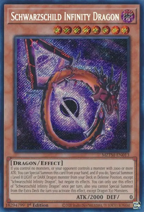 Schwarzschild Infinity Dragon [Mztm-En013] Secret Rare 1