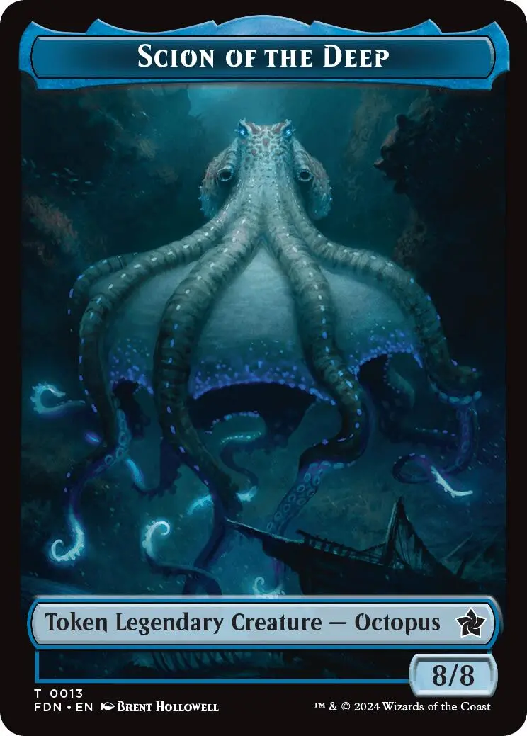 Scion Of The Deep // Koma's Coil Doubled-Sided Token [Foundations Tokens] 1