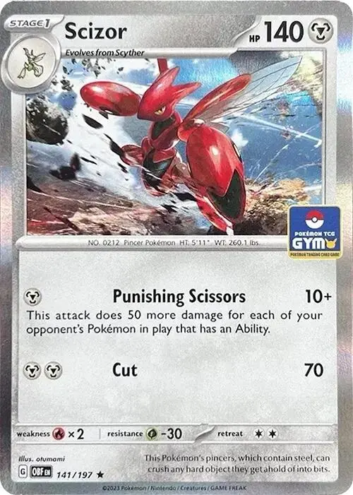 Scizor (141/197) (Pokemon Gym Promo) [Scarlet & Violet: Obsidian Flames] 1