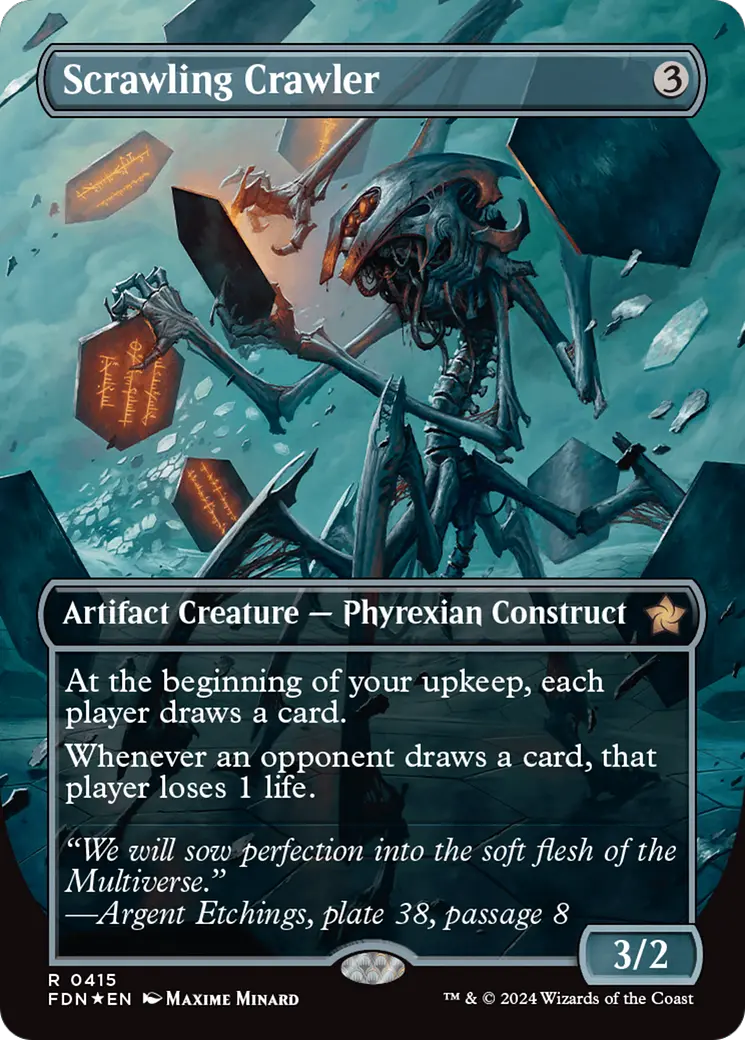 Scrawling Crawler (Borderless) (Mana Foil) [Foundations] 1