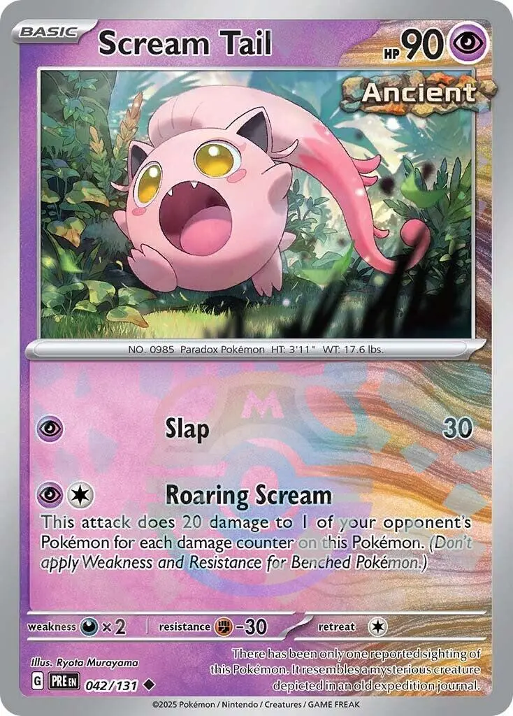 Scream Tail (042/131) (Master Ball Pattern) [Scarlet & Violet: Prismatic Evolutions] 1