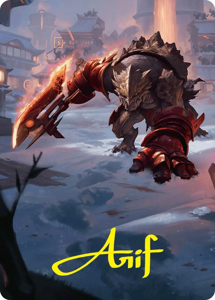Searslicer Goblin Art Card (39/54) (Gold-Stamped Signature) [Foundations Art Series] 1